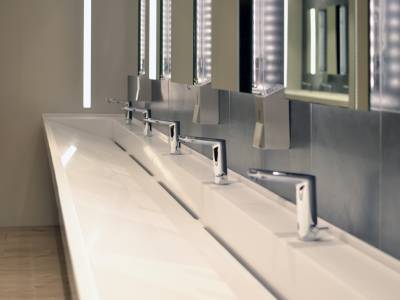 Sinks in a commercial building
